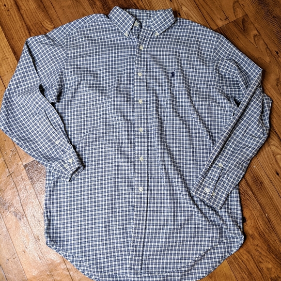 Ralph Lauren Other - Ralph Lauren Blue & White Plaid Button Down